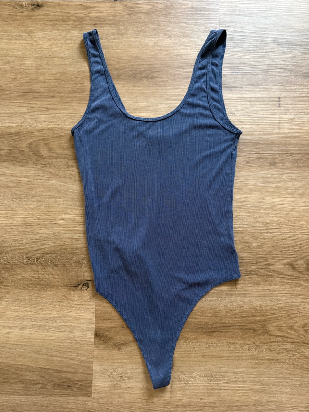 Vice Womens M Scoopneck Ribbed Thong Bodysuit Casual Classic Layer